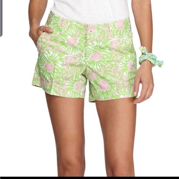 Lilly Pulitzer sunny side lion Callahan shorts sz0 - Picture 1 of 6